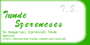 tunde szerencses business card